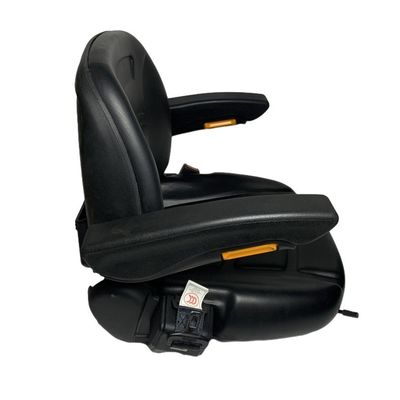 Black Universal Comfortable Luxury H2KE6-80051 Forklift Seat With Micro Switch Armrests and Seat Belts